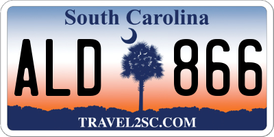 SC license plate ALD866