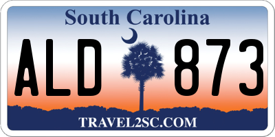 SC license plate ALD873