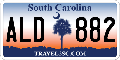SC license plate ALD882
