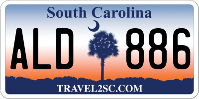 SC license plate ALD886