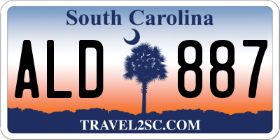 SC license plate ALD887