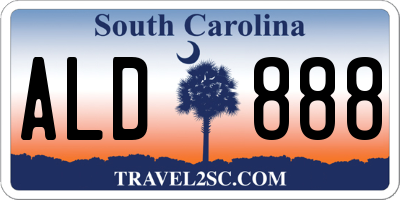 SC license plate ALD888
