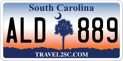 SC license plate ALD889