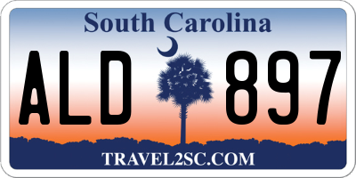 SC license plate ALD897