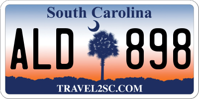 SC license plate ALD898