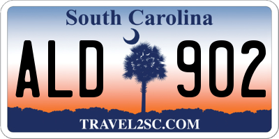 SC license plate ALD902