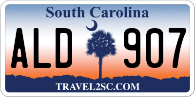 SC license plate ALD907