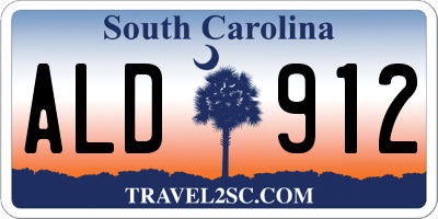 SC license plate ALD912