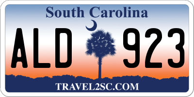 SC license plate ALD923