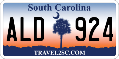 SC license plate ALD924