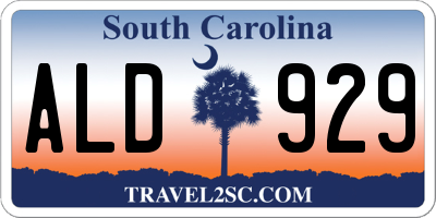 SC license plate ALD929