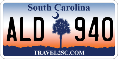 SC license plate ALD940