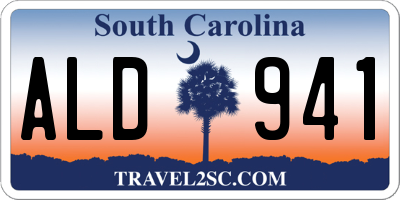 SC license plate ALD941