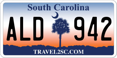 SC license plate ALD942