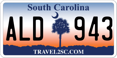 SC license plate ALD943