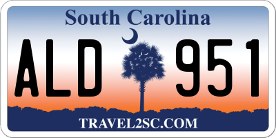SC license plate ALD951