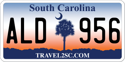 SC license plate ALD956