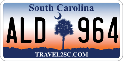 SC license plate ALD964