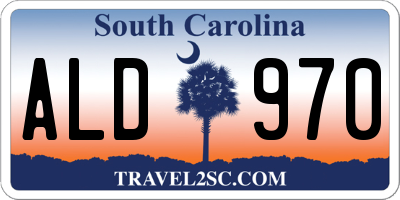 SC license plate ALD970