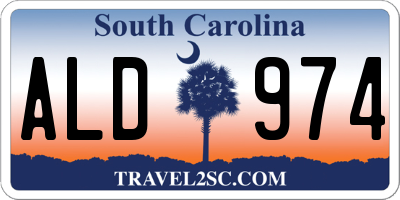 SC license plate ALD974