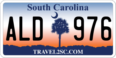 SC license plate ALD976