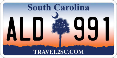 SC license plate ALD991