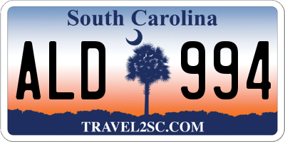 SC license plate ALD994