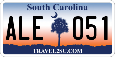 SC license plate ALE051