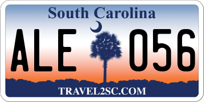 SC license plate ALE056