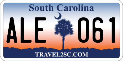 SC license plate ALE061