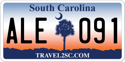 SC license plate ALE091