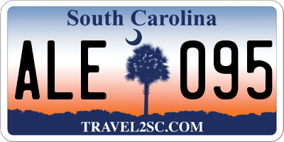 SC license plate ALE095