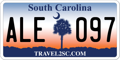SC license plate ALE097