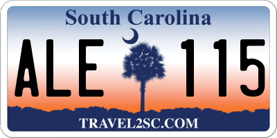 SC license plate ALE115