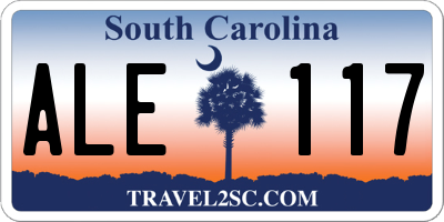 SC license plate ALE117