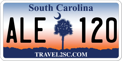 SC license plate ALE120