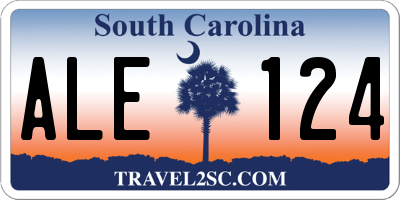 SC license plate ALE124