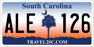 SC license plate ALE126