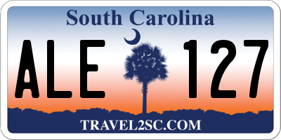 SC license plate ALE127