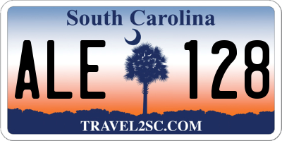SC license plate ALE128