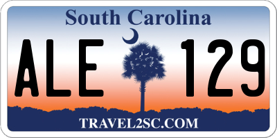 SC license plate ALE129