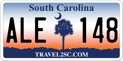SC license plate ALE148