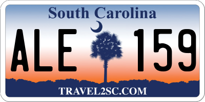 SC license plate ALE159