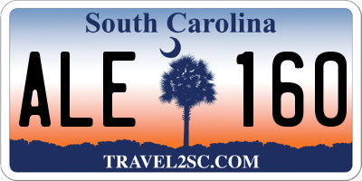 SC license plate ALE160