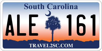 SC license plate ALE161