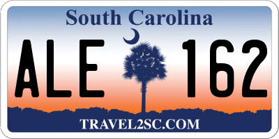 SC license plate ALE162