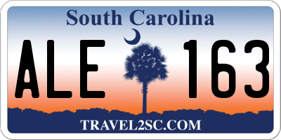 SC license plate ALE163