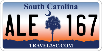 SC license plate ALE167