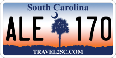 SC license plate ALE170
