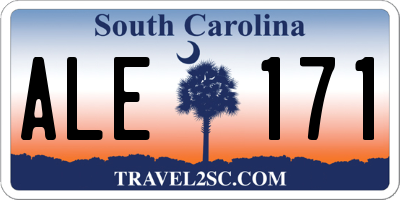 SC license plate ALE171